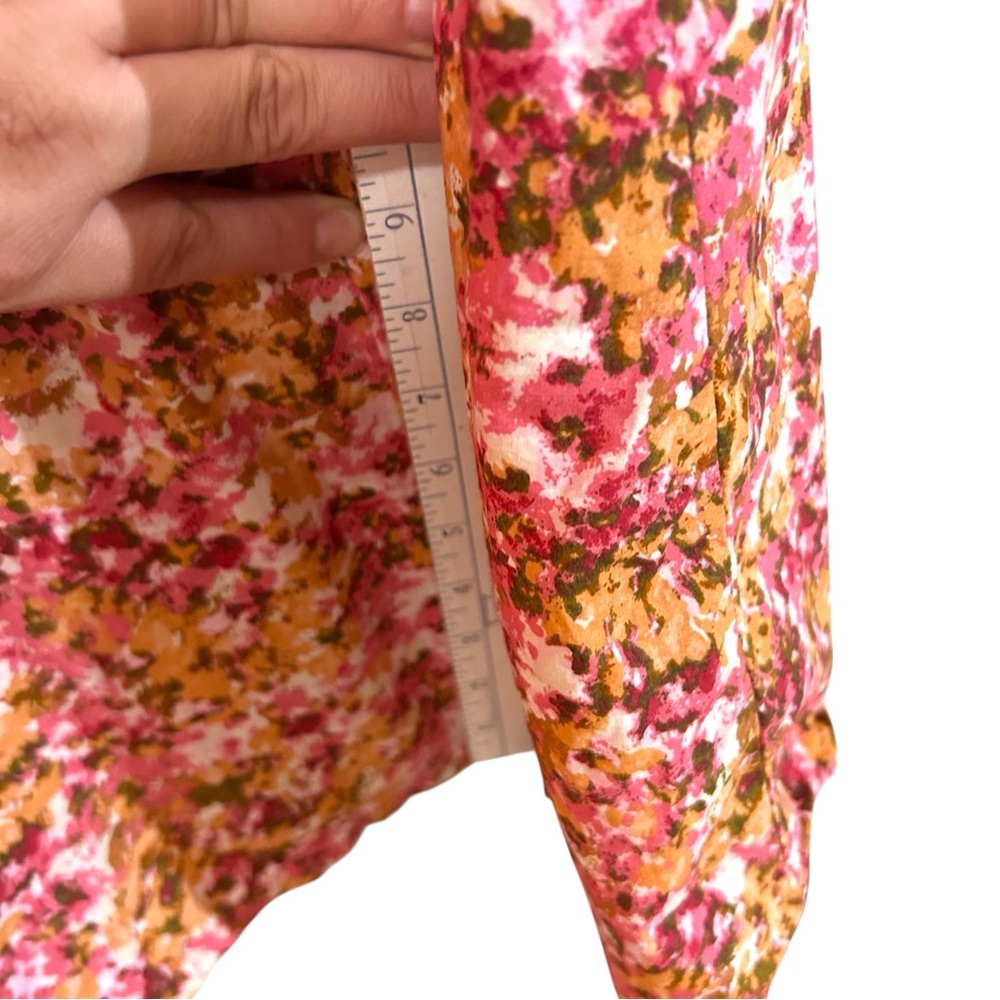 J.Crew 2X Smocked puff-sleeve midi dress faded floral cottage‎ core preppy fem - Picture 14 of 17